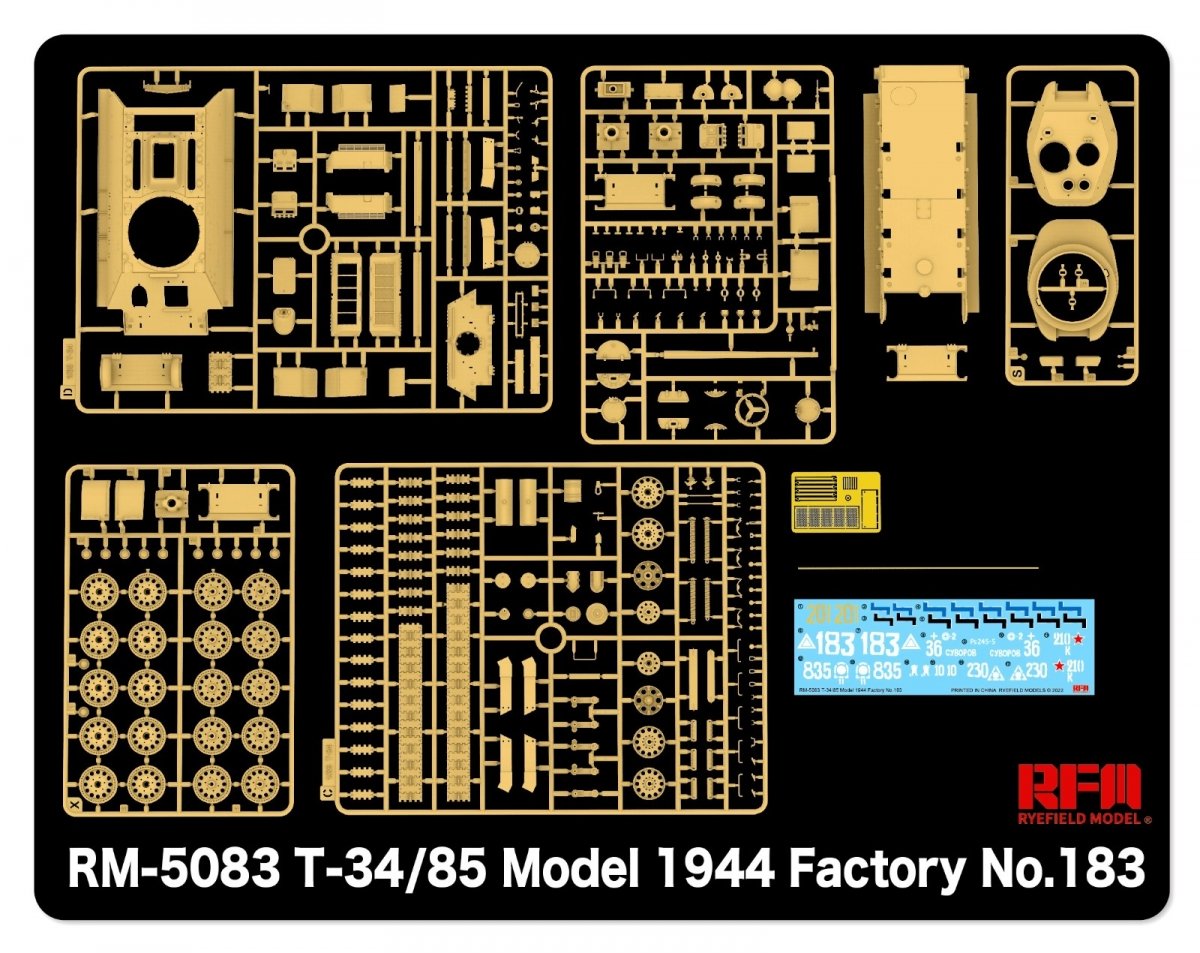 Rye Field Model 5083 T-34/85 Model 1944 Factory No.183 1/35 – Bild 3