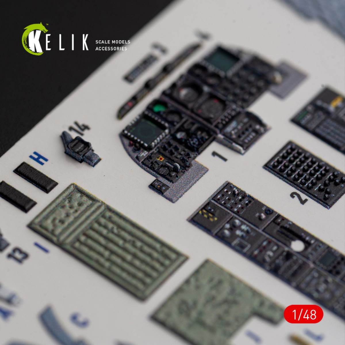 KELIK K48018 A-10C &amp;quot;Thunderbolt II&amp;quot; interior 3D decals for Italeri kit 1/48 – immagine 7