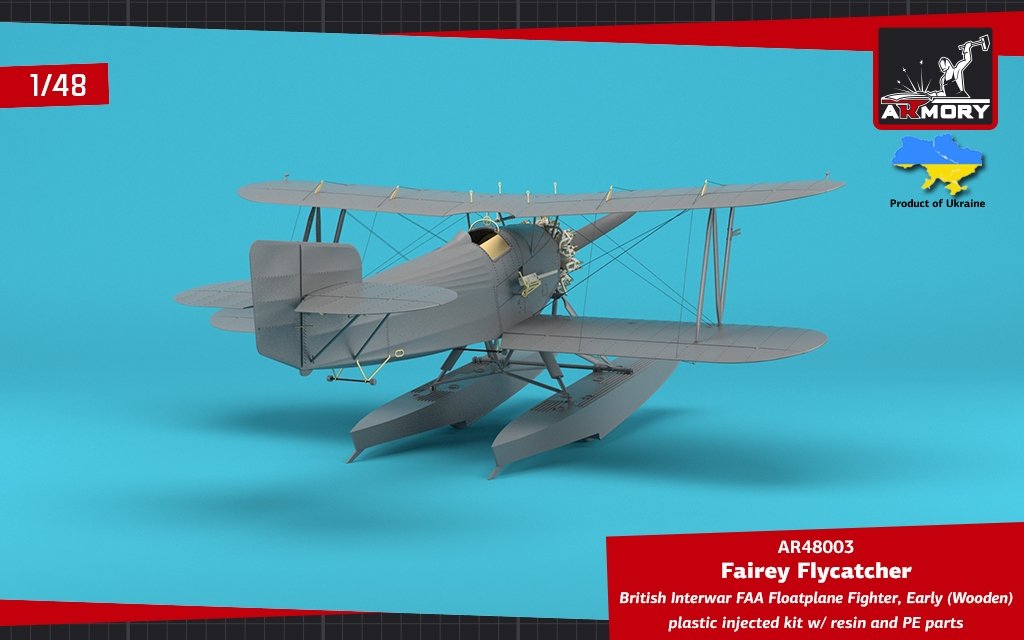 Armory Models 48003 Fairey Flycatcher British FAA Inter-War Floatplane Fighter, on Wooden Floats 1/48 – immagine 9