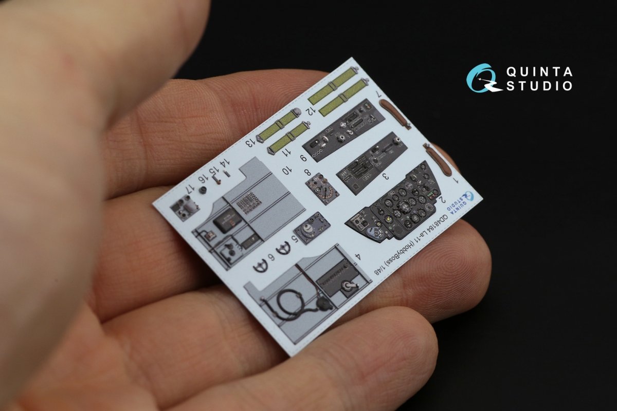 Intérieur imprimé en 3D et coloré sur papier décalcomanie Quinta Studio QD48184 La-11 (HobbyBoss) 1/48 – image 4