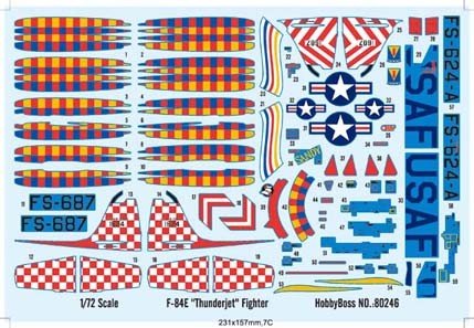 Hobby Boss 80246 F-84E Thunderjet Fighter 1/72 – immagine 2