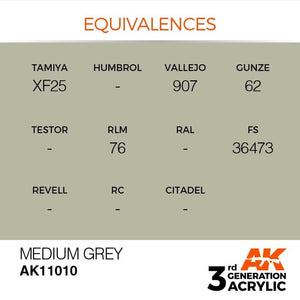 AK Interactive AK11010 Medium Grey 17ml – Bild 3