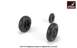 Armory Models AW48322 F-117A Nighthawk wheels w/ weighted tyres 1/48 – immagine 2