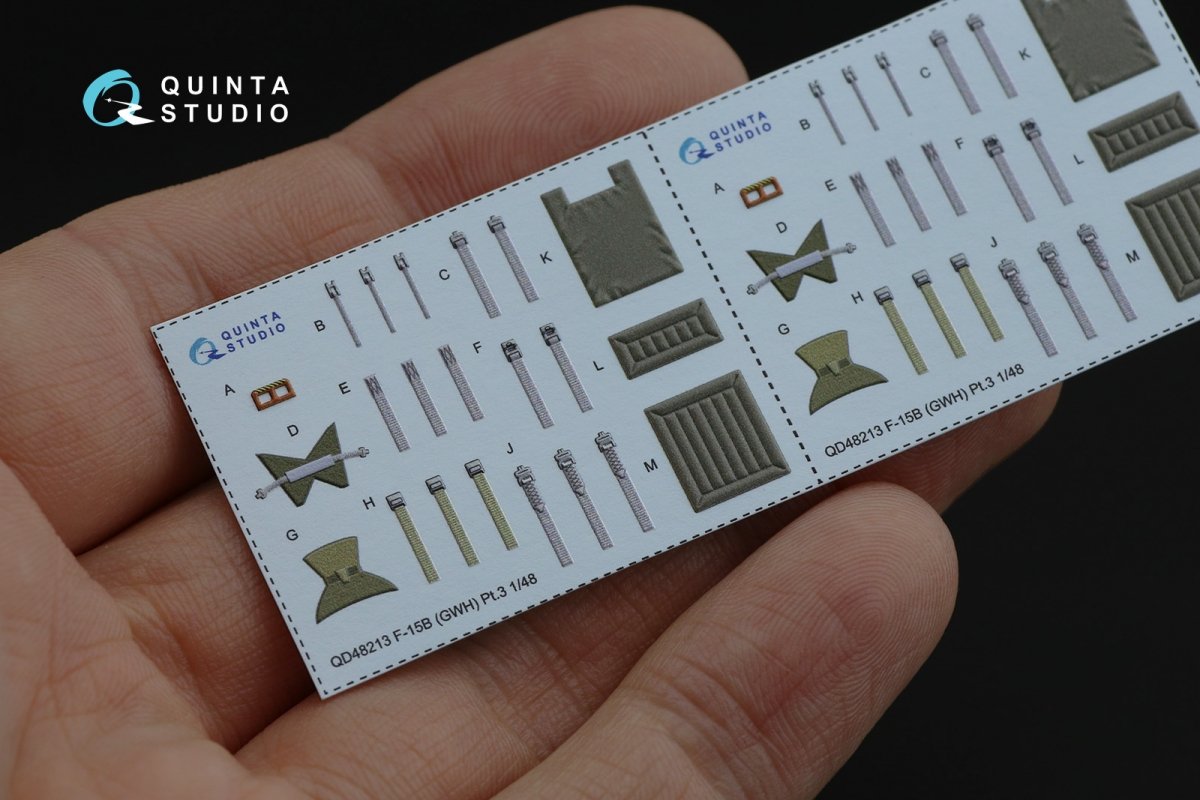 Quinta Studio QD48213 F-15B 3D-Printed &amp;amp; coloured Interior on decal paper (GWH) 1/48 – Bild 13