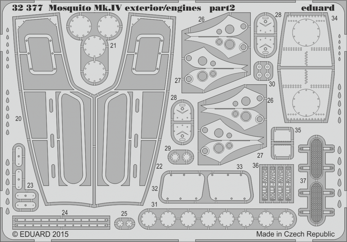 Eduard 32377 Mosquito Mk. IV exterior/ engines 1/32 HK MODELS