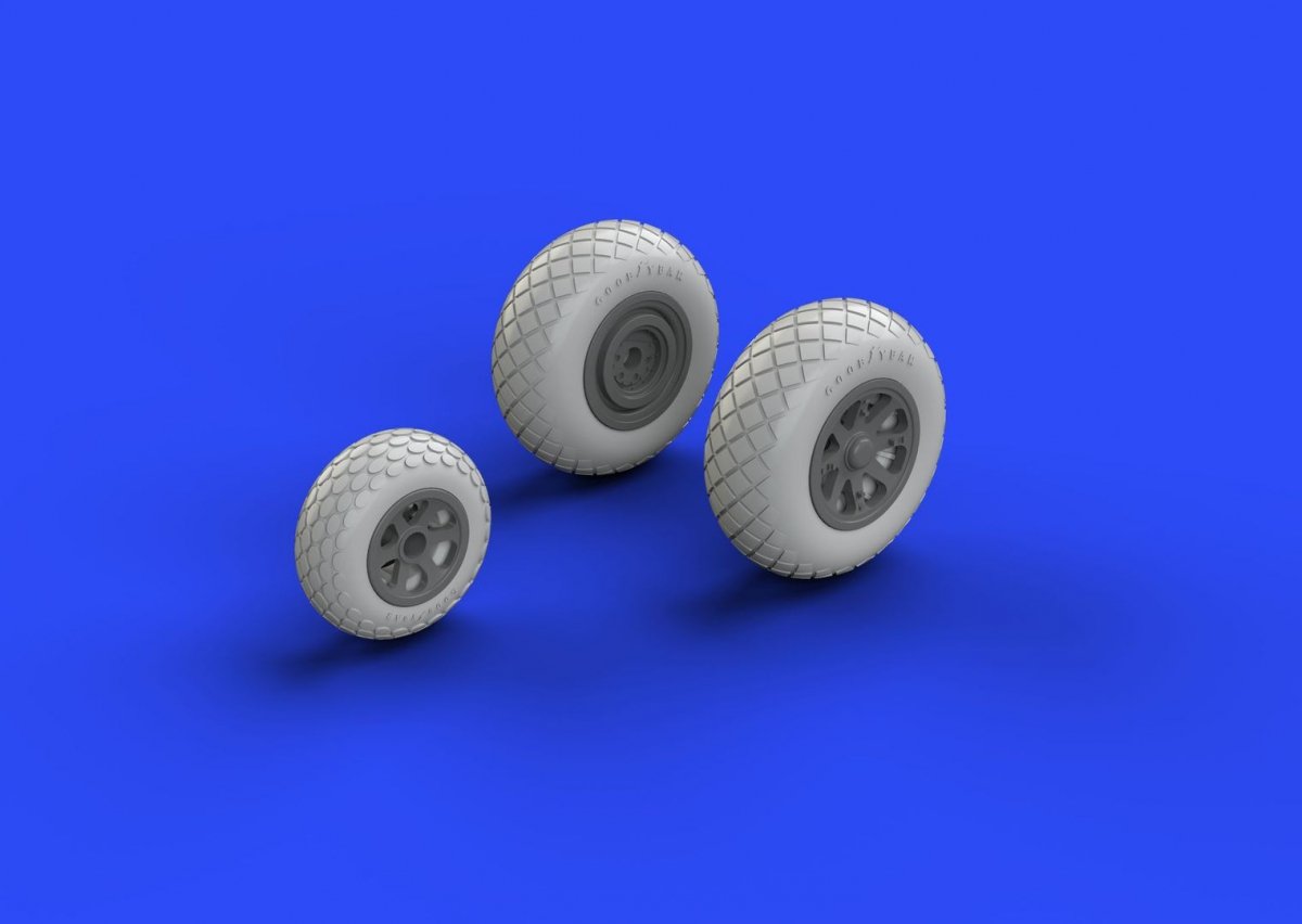 Eduard 648258 P-38 wheels ACADEMY 1/48 – immagine 3