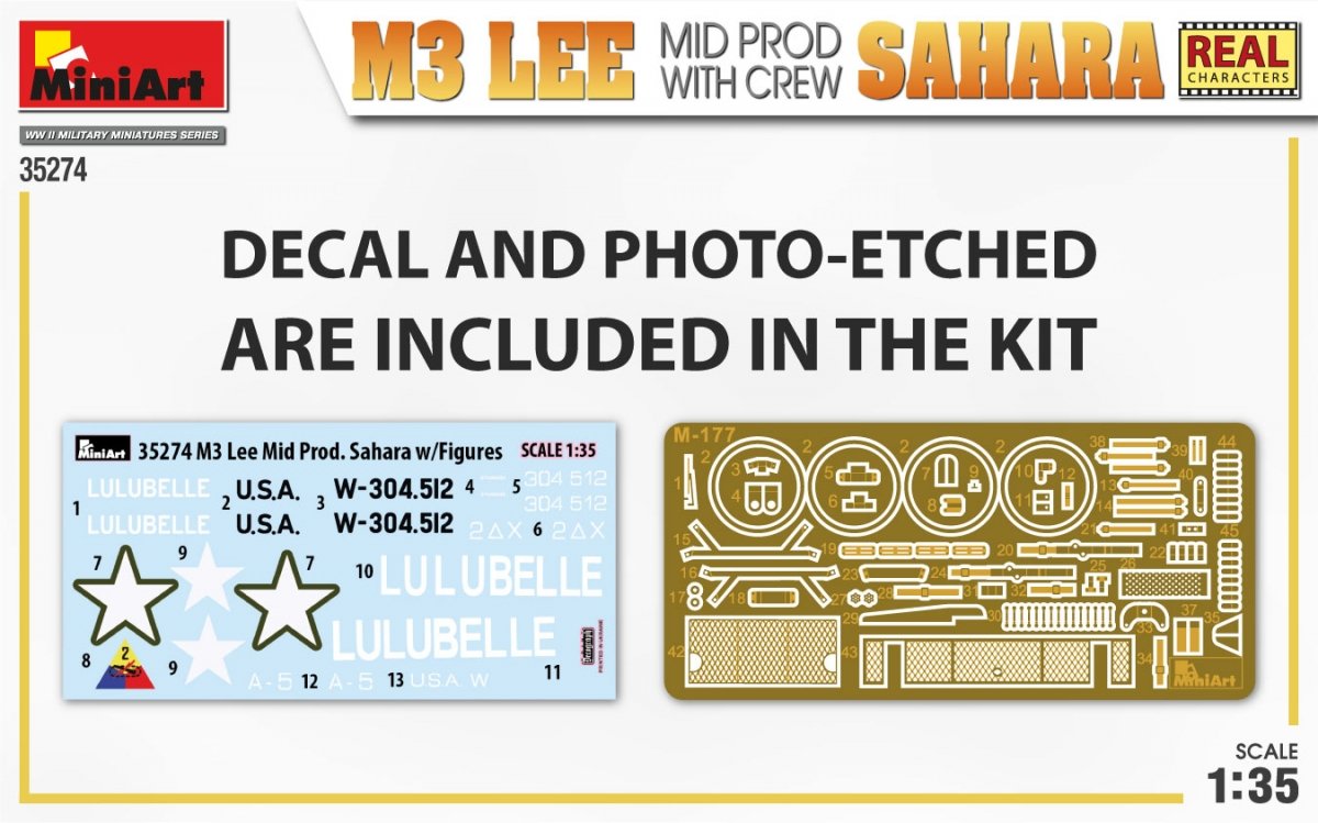 MiniArt 35274 M3 LEE MID MADE BY SAHARA w/CREW 1/35 – image 2