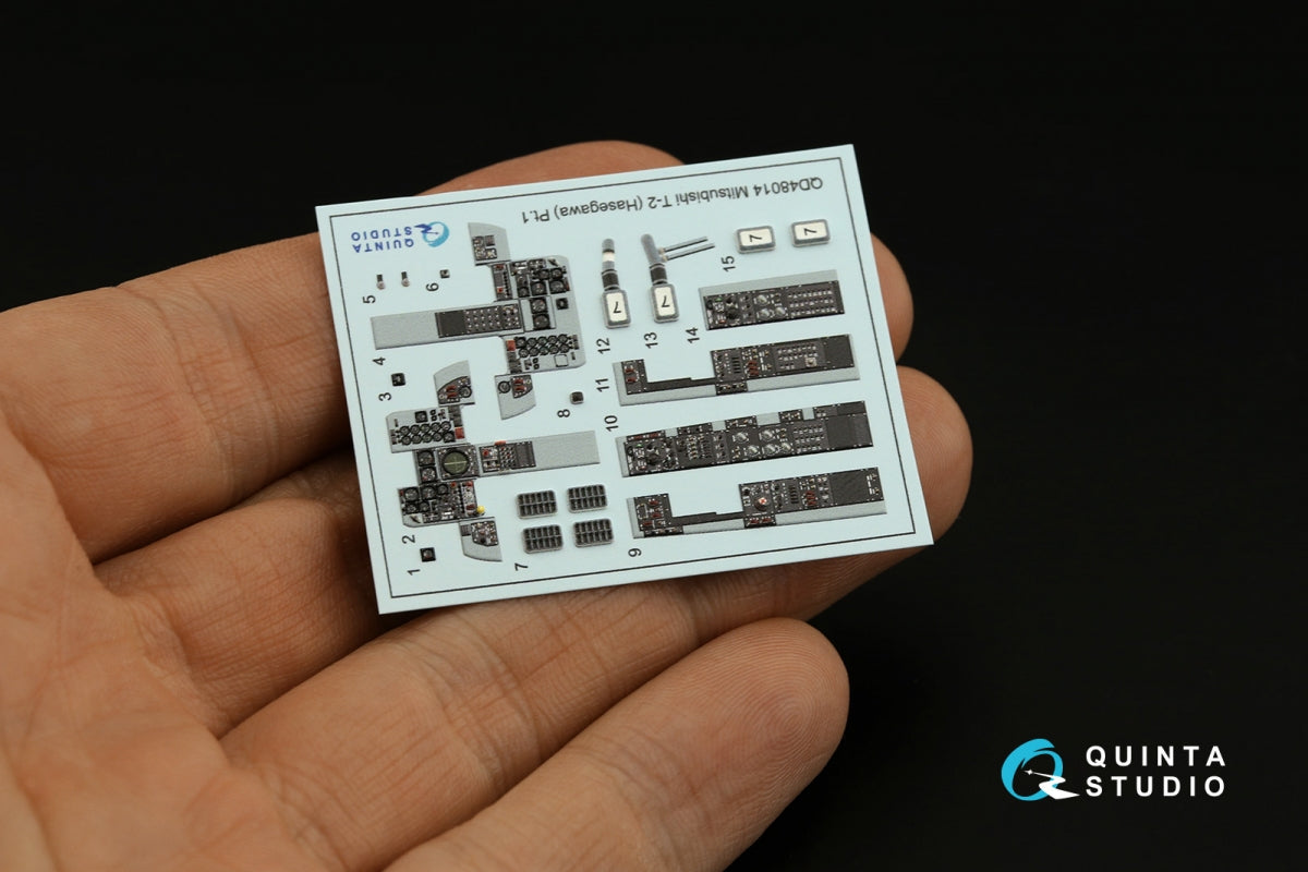 Quinta Studio QD48014 Mitsubishi T-2 3D-Printed coloured Interior on decal paper (Hasegawa) 1/48 – immagine 4