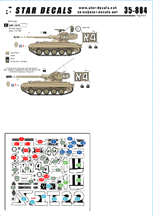 Star Decals 35-884 Israeli AFVs 3 M1 Sherman + AMX 13/75 1/35 – zdjęcie 2