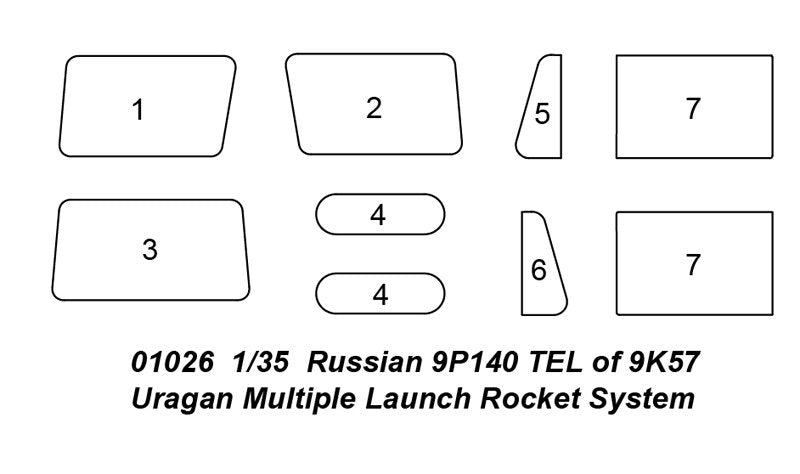 Trumpeter 01026 Russian 9P140 TEL of 9K57 Uragan Multiple Launch Rocket System 1/35 – immagine 4