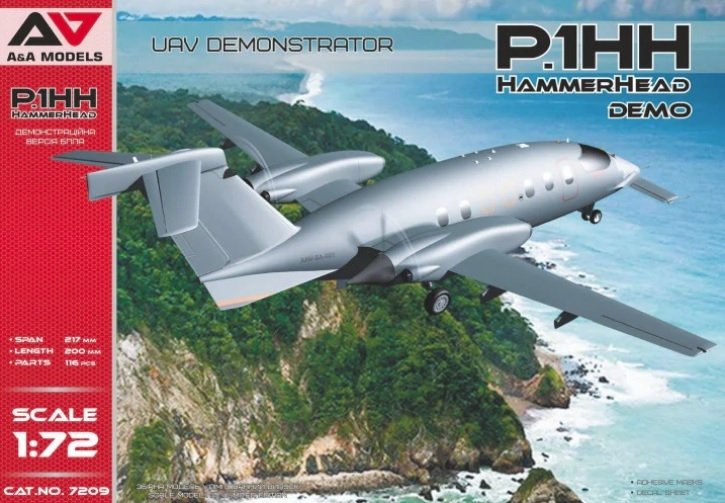 Maquette A&amp;A Models 7209 P1.HH Démonstrateur de drone Hammerhead à l'échelle 1/72