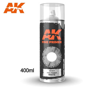 AK Interactive AK1011 BASE DE TEINT BLANCHE EN SPRAY 400 ml