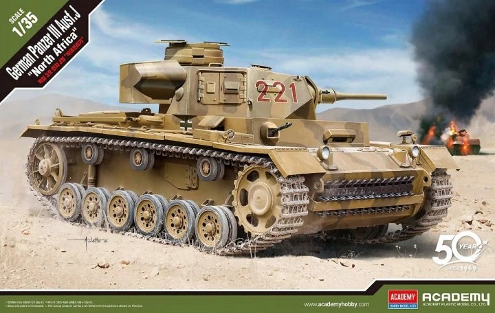 Académie 13531 Panzer III Ausf. J "Afrique du Nord" 1/35