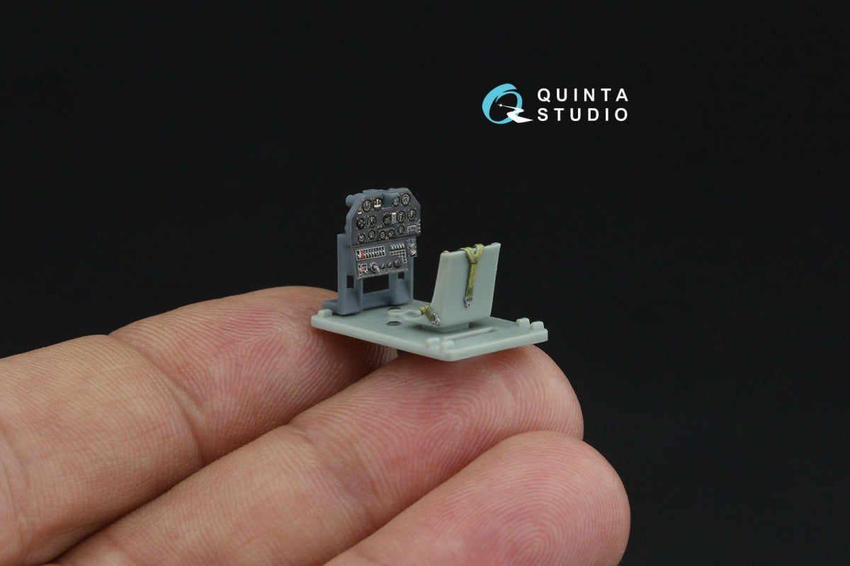 Quinta Studio QD+72214 P-40N Warhawk 3D-Printed &amp;amp; coloured Interior on decal paper (Academy) (with 3D-printed resin parts) 1/72 – immagine 5