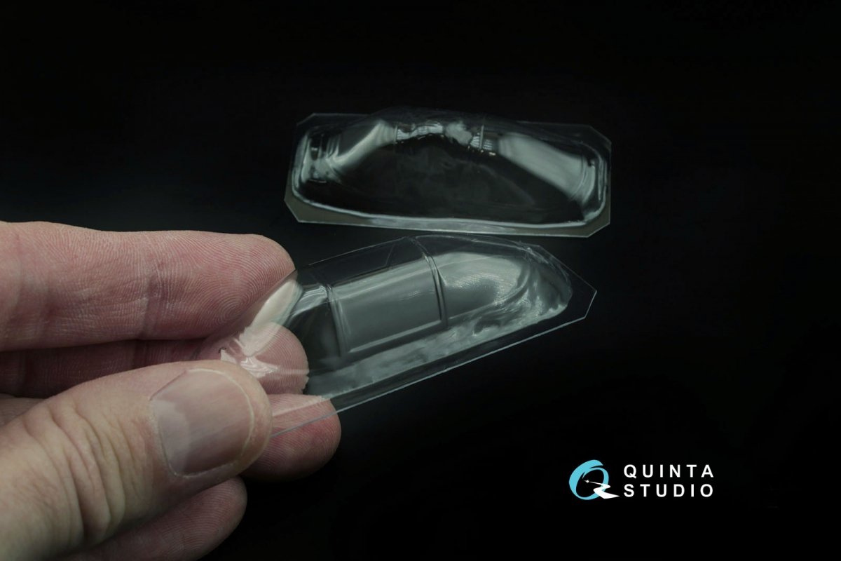 Verrière transparente thermoformée Quinta Studio QC32001 Yak-3, position ouverte et fermée (pour kit Special Hobby) 1/32 – image 4