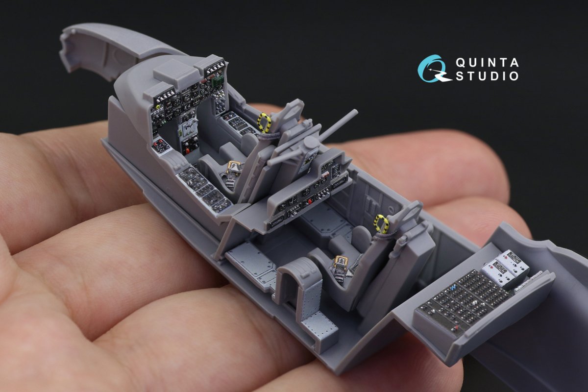 Intérieur imprimé en 3D et coloré sur papier décalcomanie Quinta Studio QD48227 OV-10A Bronco (pour kit ICM) 1/48 – image 3