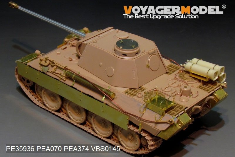 Voyager Model PE35936 WWII German Panther D w/&amp;quot;Stadtgas&amp;quot; Fuel Tanks Basic For MENG TS-038 1/35 – immagine 8
