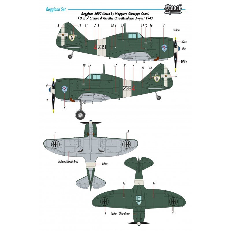 Sword 72110 Reggiane Fighter 6pcs 1/72 – Bild 6