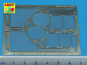 Aber 35G13 Grilles for german tank Sd.Kfz.182 King Tiger (Henshel Turret) 1/35 – immagine 2