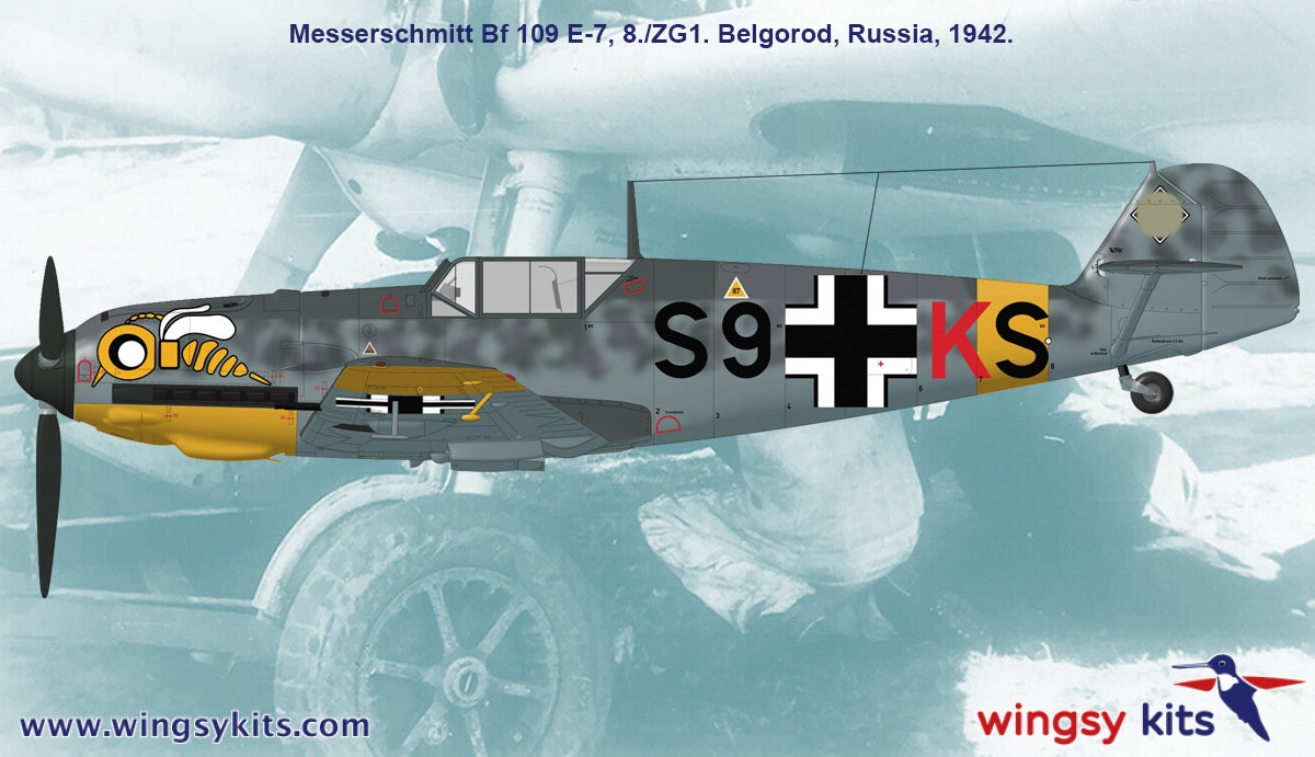Wingsy Kits D5-11 German WWII Fighter MESSERSCHMITT Bf 109 E-7 1/48 – imagen 3