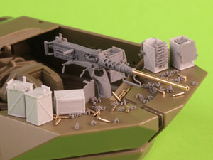 Master GM-35-070 Browning M2HB .50 cal (12,7mm) - z mocowaniem do niszczyciela czołgów M10 (kołyska D70627 z małą skrzynką amunicyjną D68375) 1/35 – immagine 9