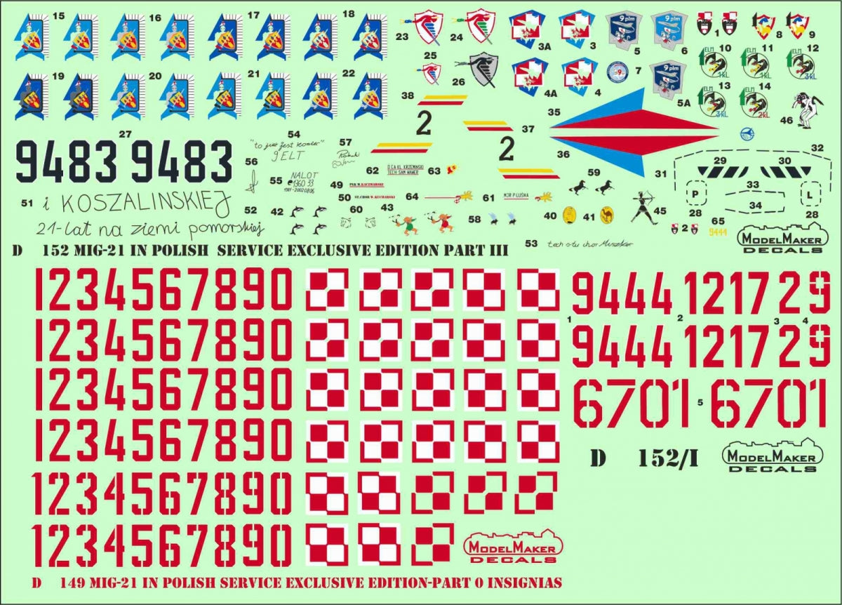 ModelMaker Decals D48152 MiG-21 in Polish service exclusive edition part III 1/48 – immagine 9