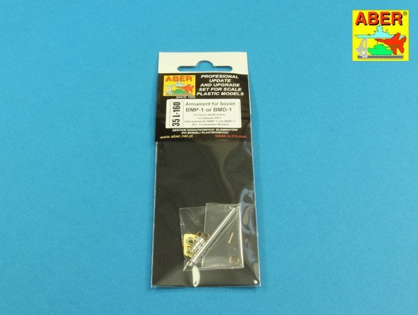 Armement Aber 35L-160 pour BMP-1 ou BMD-1 soviétique : 1 canon de 73 mm 2A28 Grom ; 1 mitrailleuse de 7,62 mm PKT au 1/35 – image 8