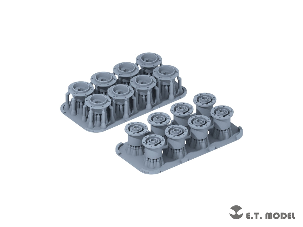 E.T. Model P35-295 WWII German TIGER I Early Roadwheel Hubs 1/35 – immagine 4