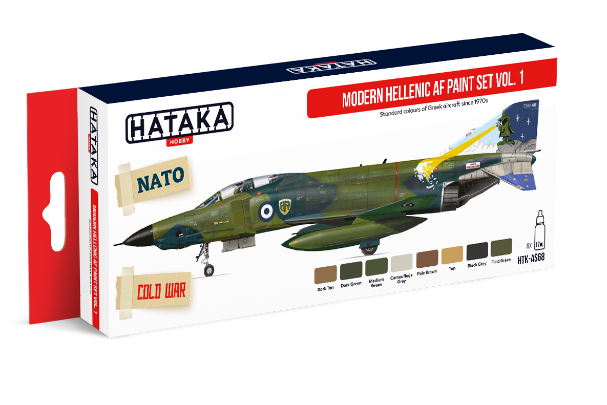 Hataka HTK-AS68 Modern Hellenic AF paint set vol. 1 (8x17ml) – immagine 2
