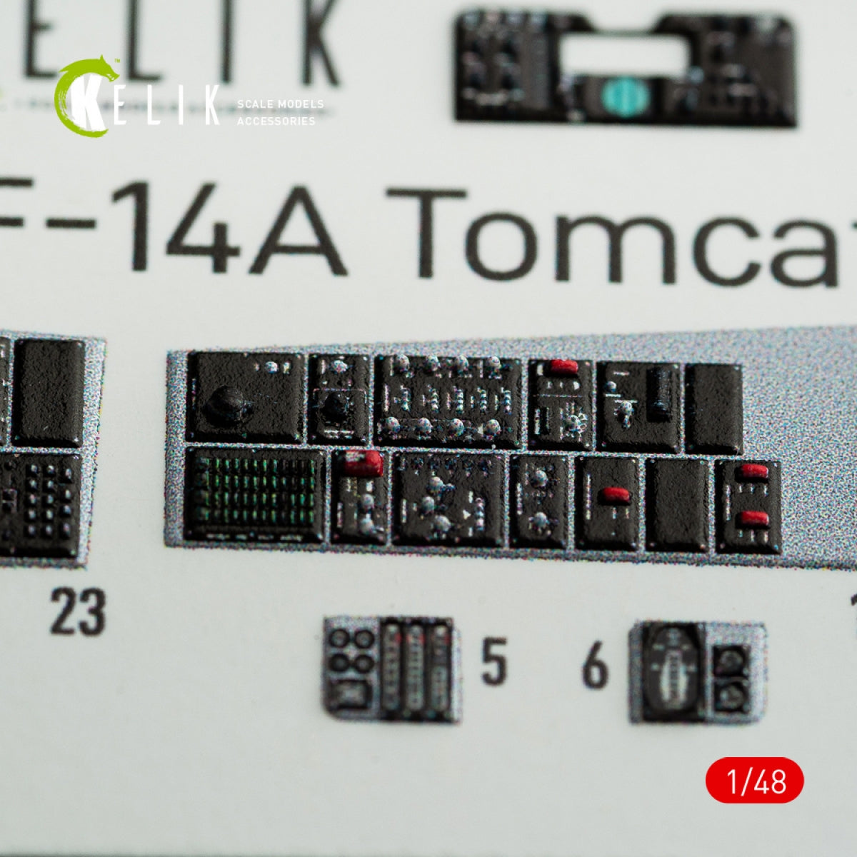 KELIK K48074 F-14A TOMCAT INTERIOR 3D DECALS FOR ITALERI KIT 1/48 – Bild 8