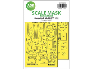 Art Scale Kit M32074 Mosquito B Mk.IX/XVI Double-Sided Fit Mask for Hong Kong Model 1/32
