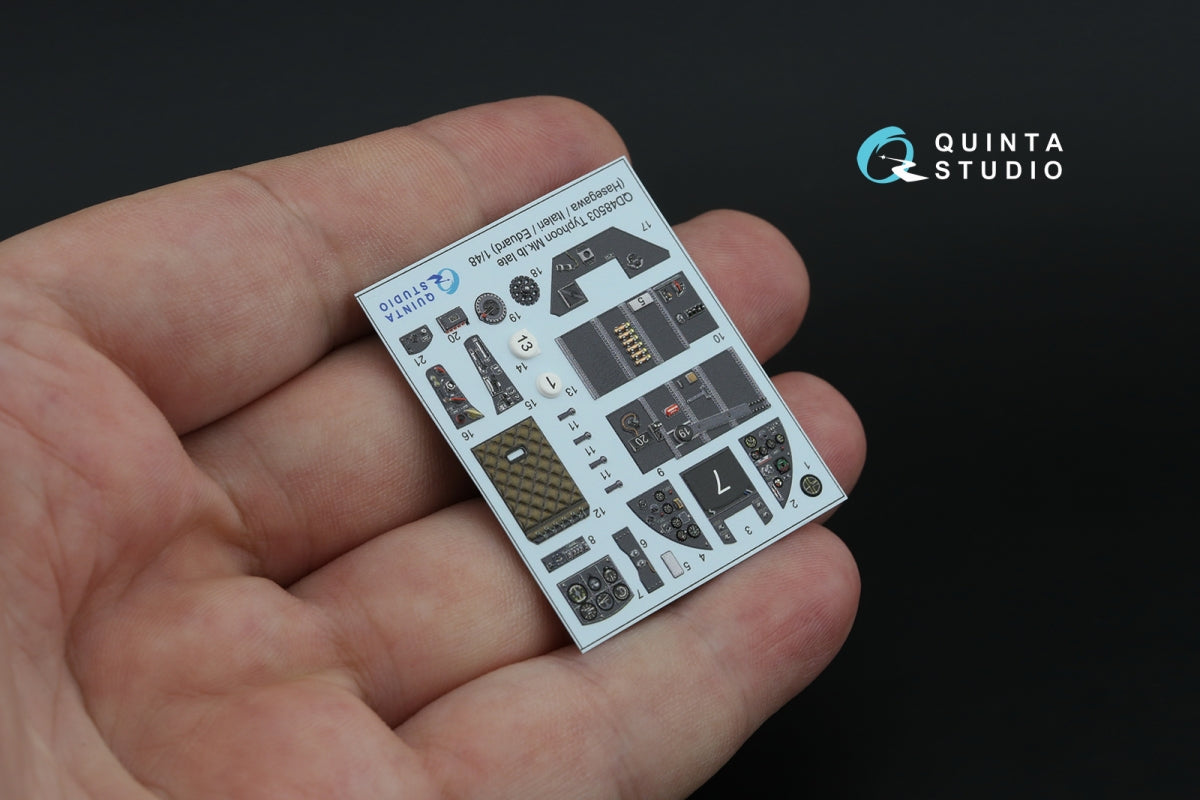 Quinta Studio QD48503 Typhoon Mk.Ib late 3D-Printed &amp;amp; coloured Interior on decal paper (Hasegawa/Italeri) 1/48 – zdjęcie 6