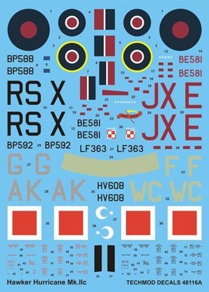 Techmod 48116 - Hawker Hurricane IIc 1/48