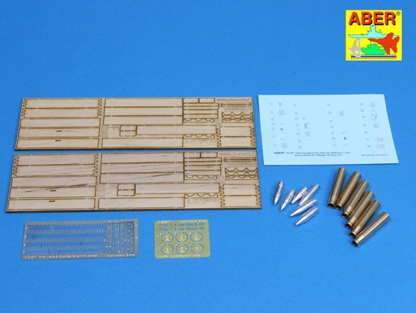 Aber 16057 Two transport box with six different 7.5cm ammo for PzKpfw. IV, Ausf, HJ (1/16)