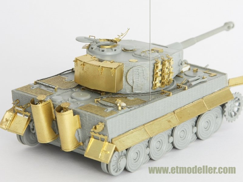 Maquette ET Model E72-003 Tigre I allemand de la Seconde Guerre mondiale, production tardive, pour kit DRAGON au 1/72 – image 3