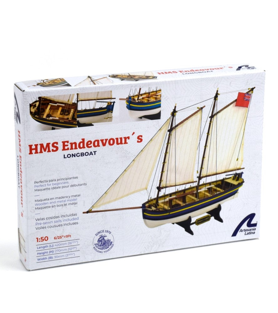 ARTESANIA LATINA 19005 Captain's Longboat HMS Endeavour 2022 1/50