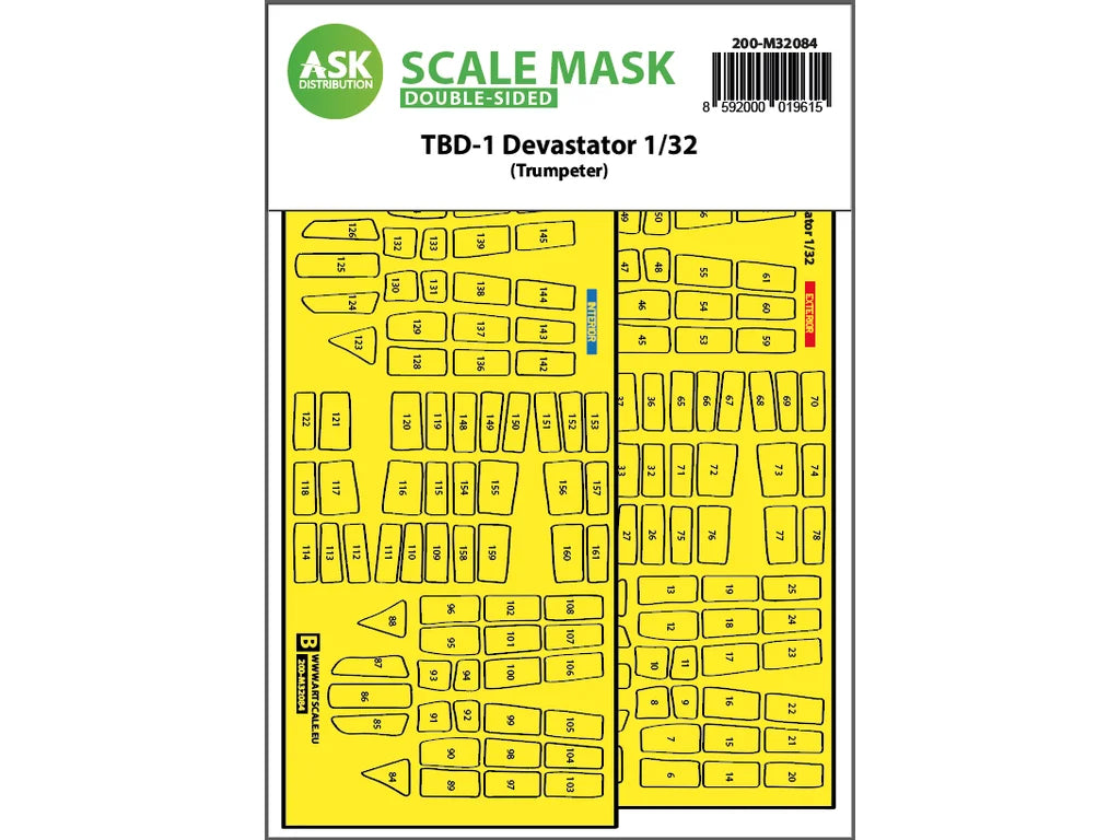 Art Scale Kit M32084 TBD-1 Devastator Double-Sided Express Fit Mask for Trumpeter 1/32