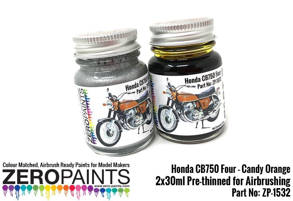 Zero Paints ZP-1532 Honda CB750 Four - Candy Orange Paint Set 2x30ml – immagine 3