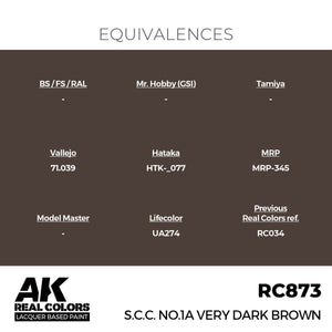 AK Interactive RC873 S.C.C. No.1A Very Dark Brown 17 ml – Bild 3
