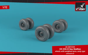 Armory Models AW72343 CH-53 Sea Stallion wheels w/ weighted tires, early 1/72 – immagine 2