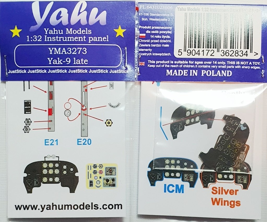 Yahu YMA3273 Yak-9 ICM tardif/ Silver Wings 1/32