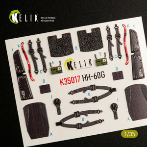 KELIK K35017 HH-60G PAVE HAWK INTERIOR 3D DECALS FOR KITTY HAWK KIT 1/35 – zdjęcie 4