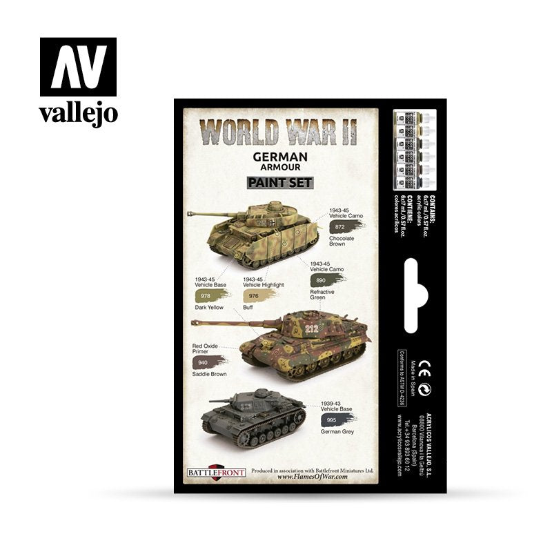 Vallejo 70205 WWII German Armour 6x17ml – imagen 2