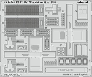 Eduard 491464 B-17F waist section EDUARD 1/48 – immagine 2