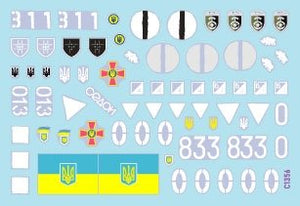 Star Decals 35-C1356 War in Ukraine #4 Ukrainian T-64 mix in 2022 war. T-64A, T-64B, T-64BV and T-64BM &amp;#39;Bulat&amp;#39;. Plus generic insignias 1/35 – imagen 3