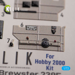 KELIK K72146 Brewster 239E - interior 3D decals for Hobby 2000/Hasegawa kit 1/72 – immagine 3