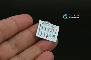 Quinta Studio QD72208 MiG-25RB/MiG-25RBT 3D-Printed &amp; coloured Interior on decal paper (ICM) 1/72