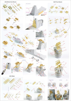 Pontos 22004F1 USS BB-61 Iowa 1944 Detail Up Set (Without wooden deck) 1/200 – imagen 28