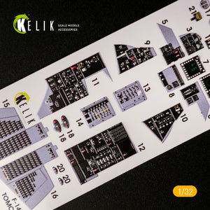 KELIK K32014 F-14D SUPER TOMCAT - INTERIOR 3D DECAL FOR TRUMPETER KIT 1/32 – immagine 3