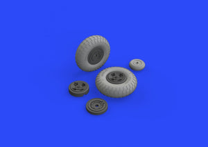 Eduard 632130 Spitfire Mk. IX wheels 4spoke w/ pattern TAMIYA 1/32 – immagine 3